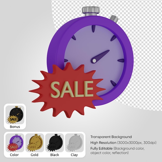 PSD 3d stopwatch sale