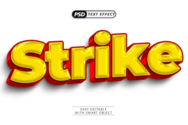 Эффект текста 3D Strike