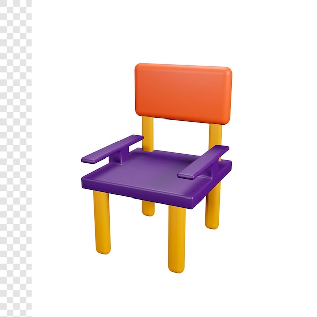 PSD 3d student chair