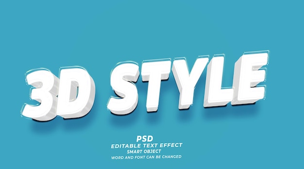 3d style 3d редактируемый текстовый эффект в фотошопе