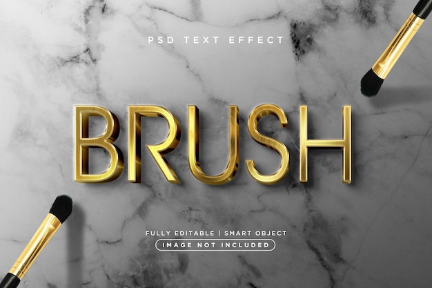 3d style brush text effect