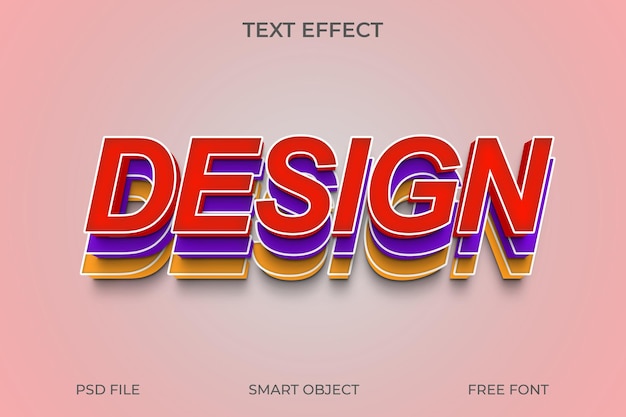 3d style editable text effect