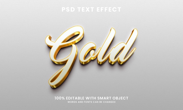 PSD 3d style gold text effect