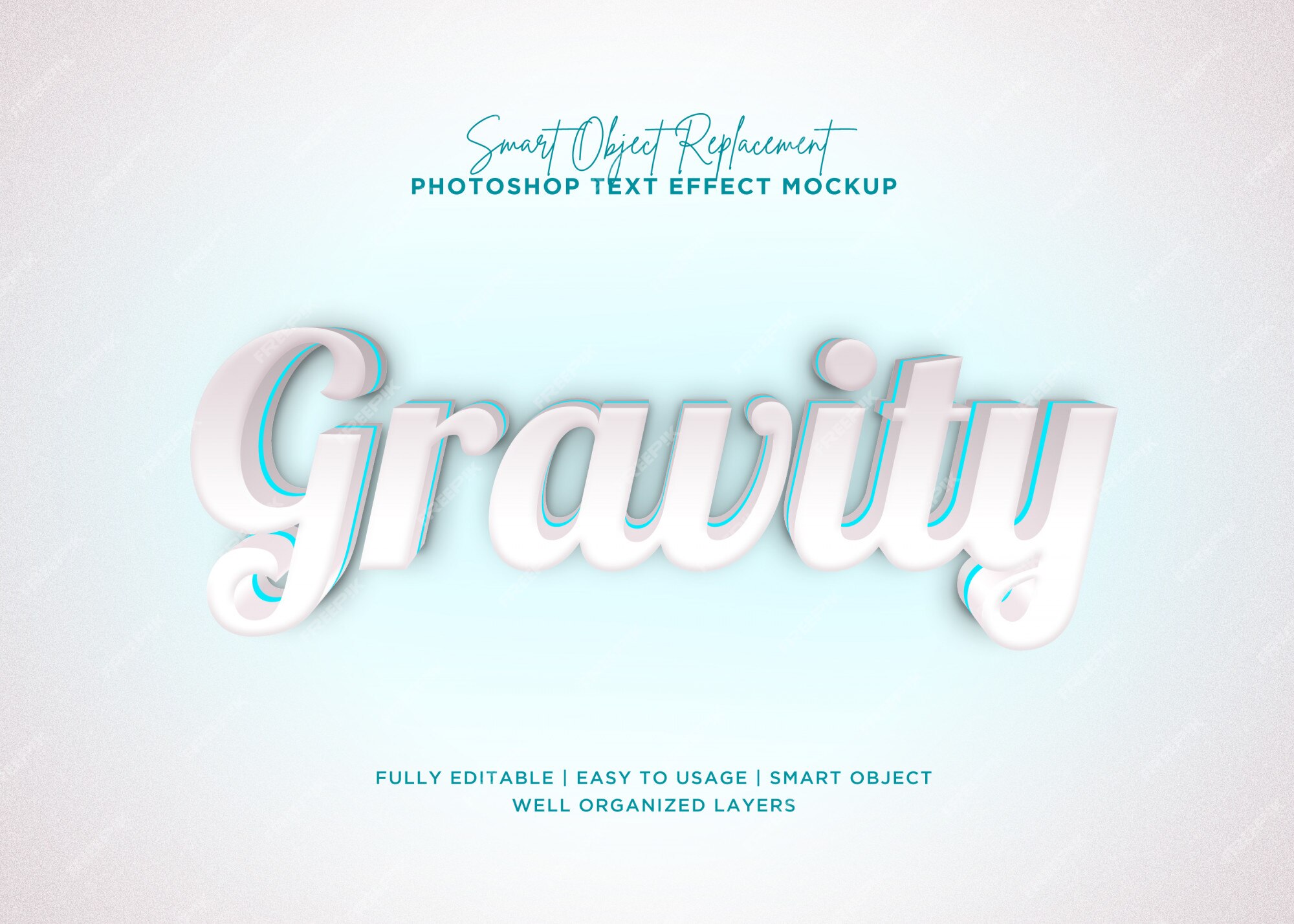 Premium Vector  Creative 3d text effect with gravity theme