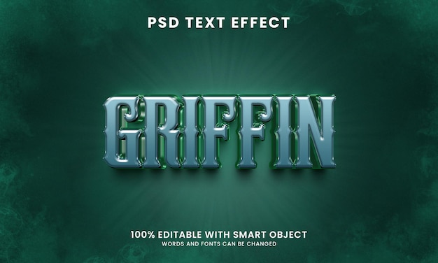 3d style griffin Text effect