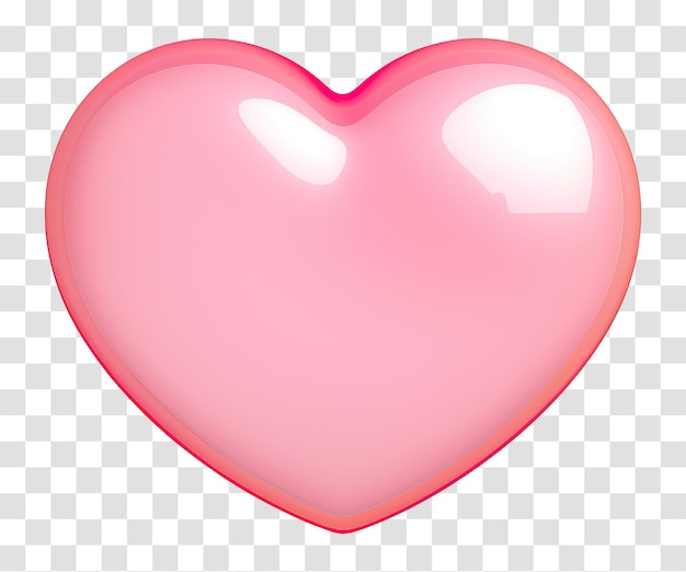 PSD 3d 스타일의 심장 모양이 투명한 배경 png에 고립되어 있습니다.