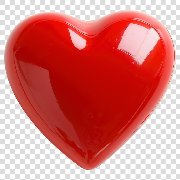 PSD 3d style heart shape isolated on transparent background png