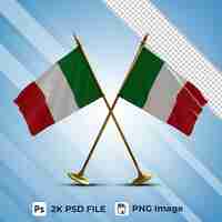 PSD 3d style italy flag waving