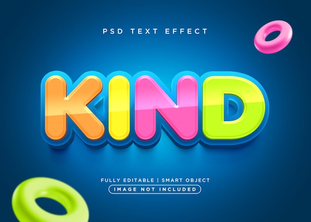 3d style kind text effect