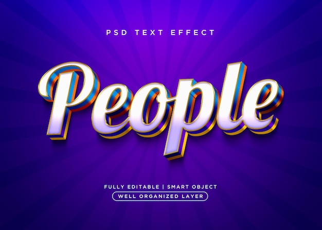 3d style people text effect