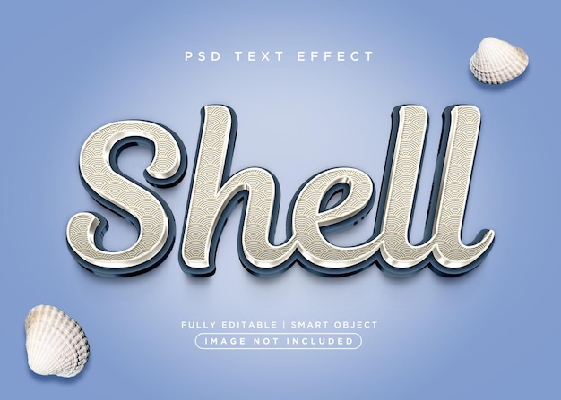 3d style shell text effect