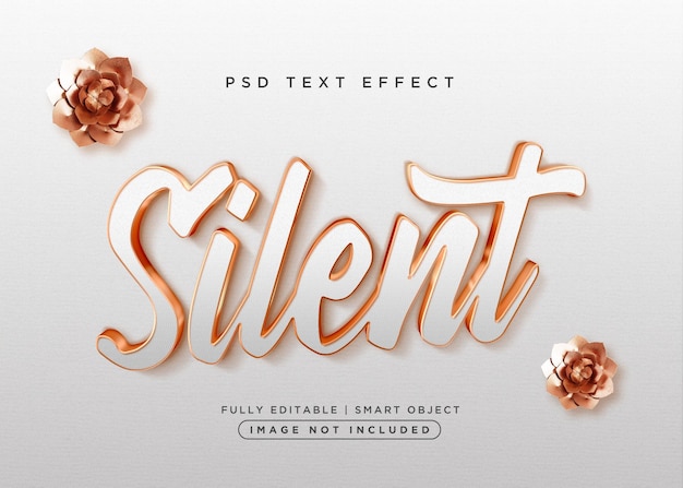 3d style silent text effect