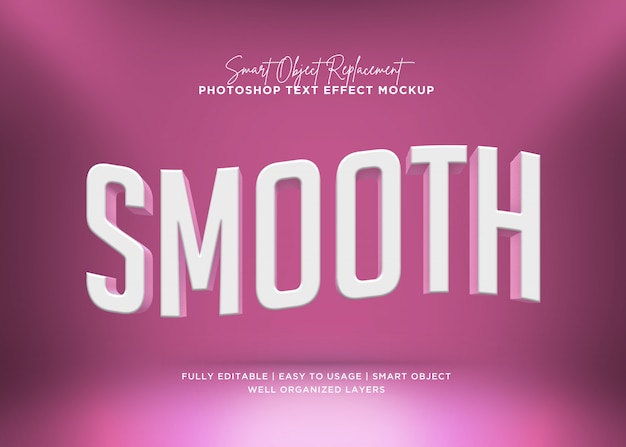 3d style smooth text effect