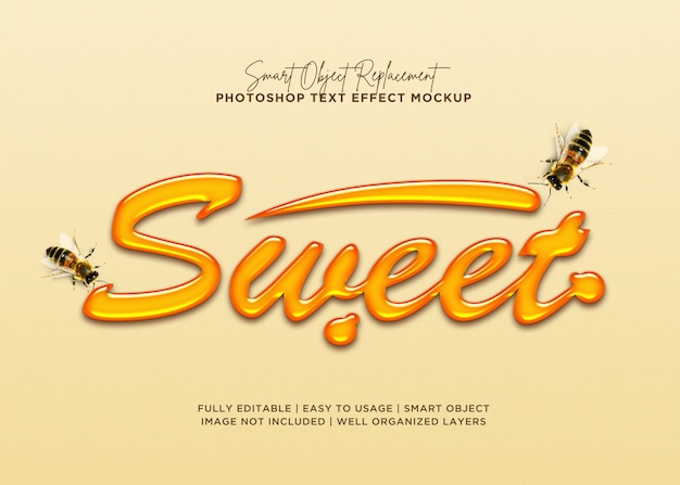 PSD 3d style sweet text effect