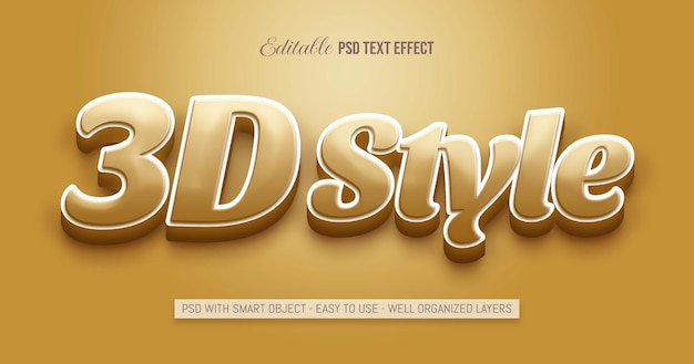 PSD 3d style text effect