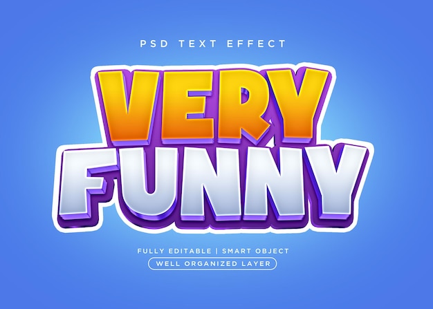 PSD 3d style very funny text effect