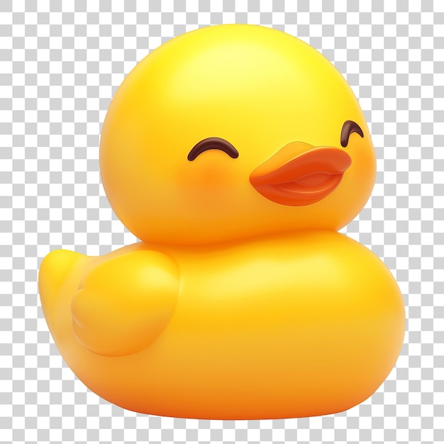 PSD 3d style yellow duck isolated on transparent background png