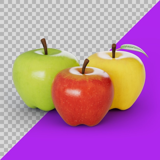 3d stylized apples