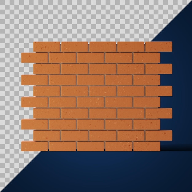 PSD 3d stylized brick wall