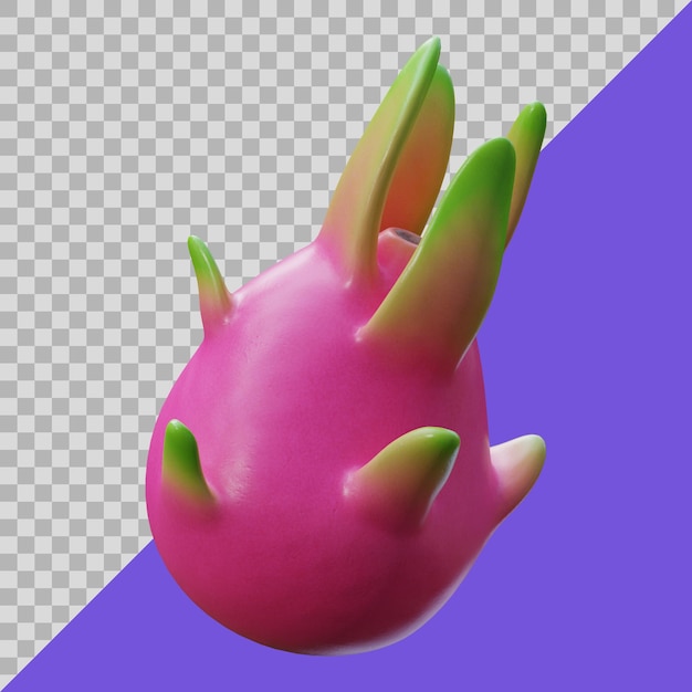 3d stylized dragon fruit