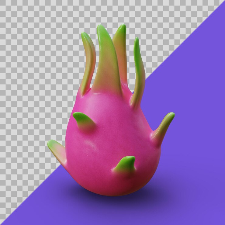 PSD 3d stylized dragon fruit