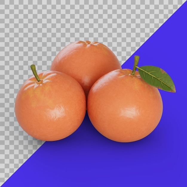 3d stylized grapefruits