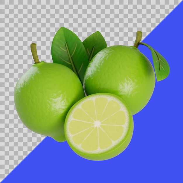 3d stylized limes