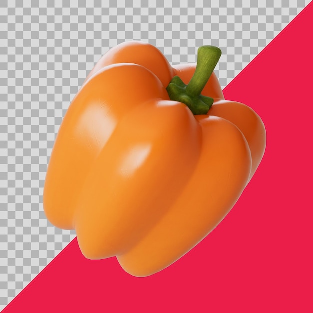 PSD 3d стилизованный оранжевый перец