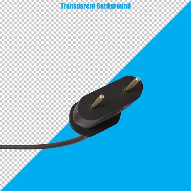 PSD 3d stylized plug with a realistic appearance on a transparent background