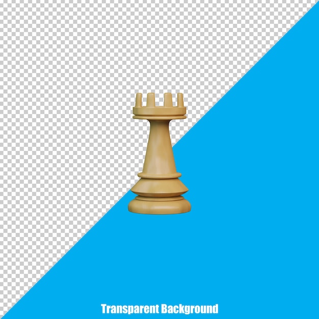 PSD 3d стилизованный реалистичный рендеринг шахматных фигур на прозрачном фоне