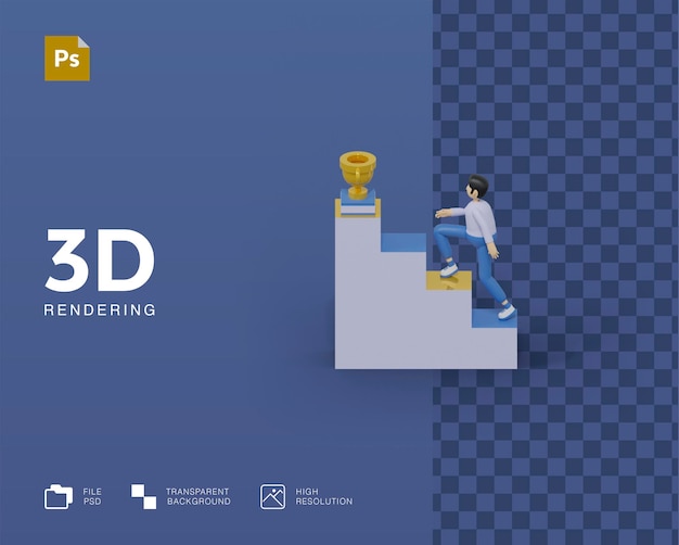 3d success illustration