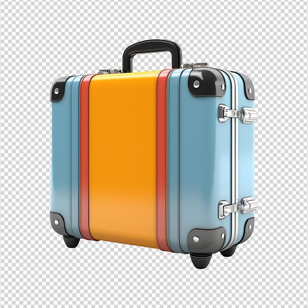 3d suitcase isolated on transparent background png