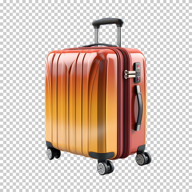 PSD 3d suitcase on transparent background