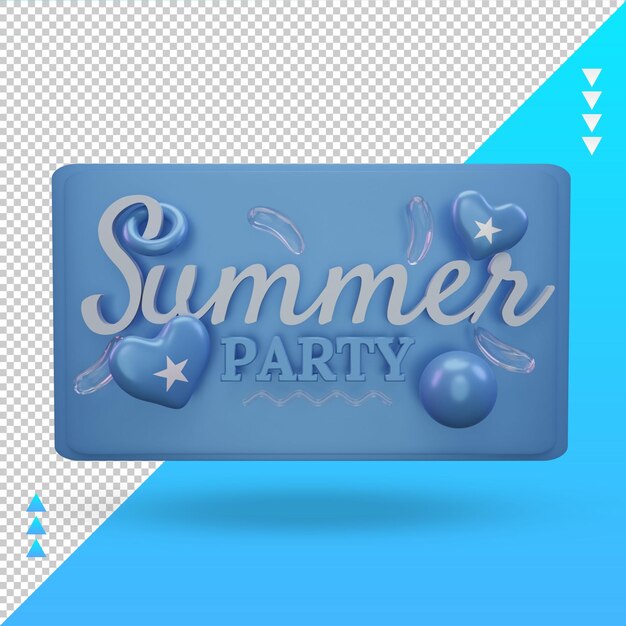 3d summer party day love somalia flag rendering front view