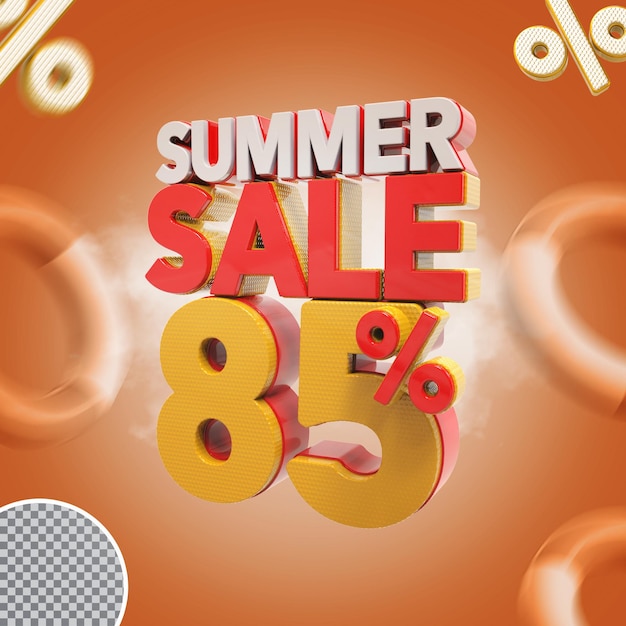 3d summer sale 85 percent off