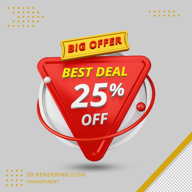 3d summer sale discount offer in 3d rendering