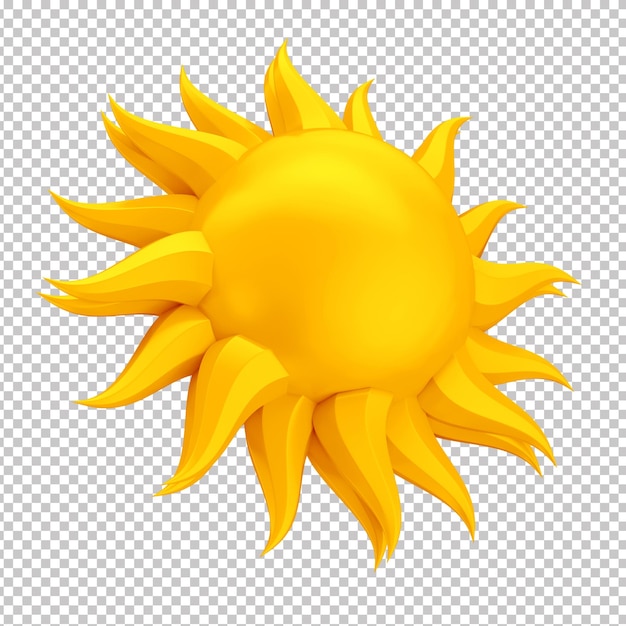 PSD 透明な背景の3d太陽アイコン