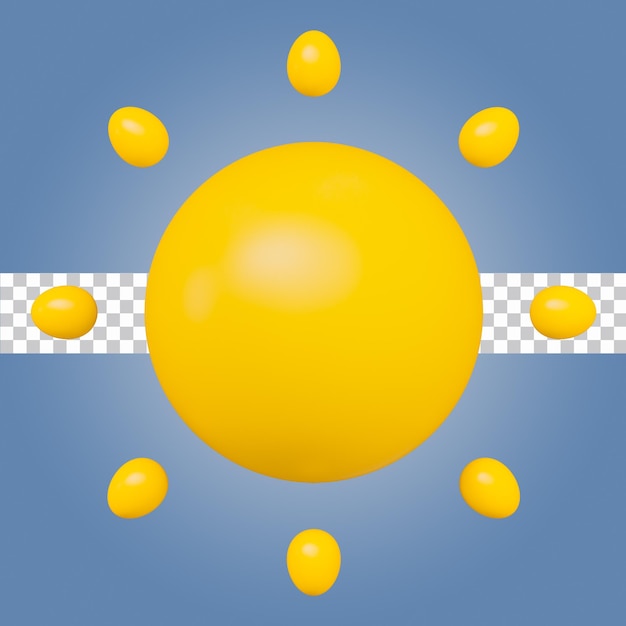 3d sun icon