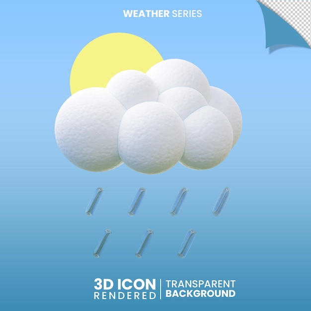 PSD 3d sunny weather icon