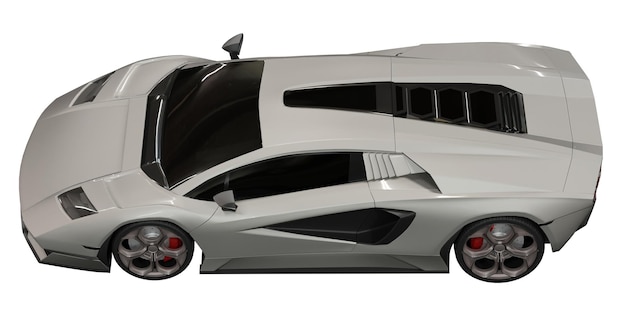 3d super car rigth up side view