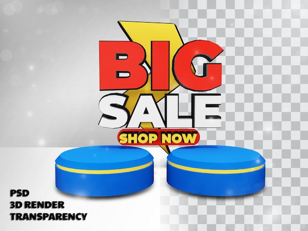 3d super mega big sale with transparency background