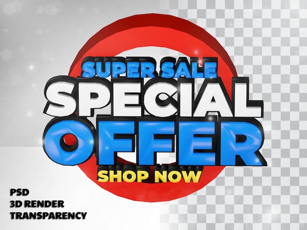 3D SUPER MEGA BIG SALE WITH TRANSPARENCY BACKGROUND