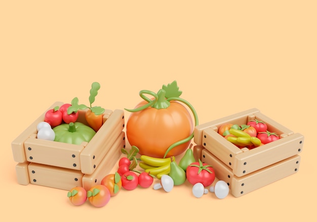 3D supermarket martwa tło