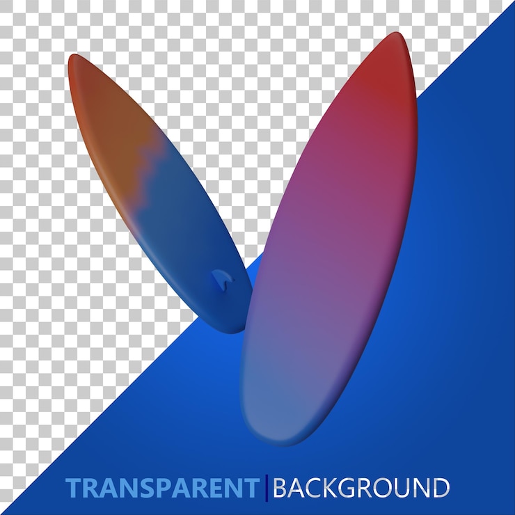 PSD 3d значок доски для серфинга