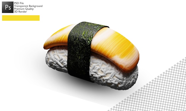 PSD 3d sushi illustration design