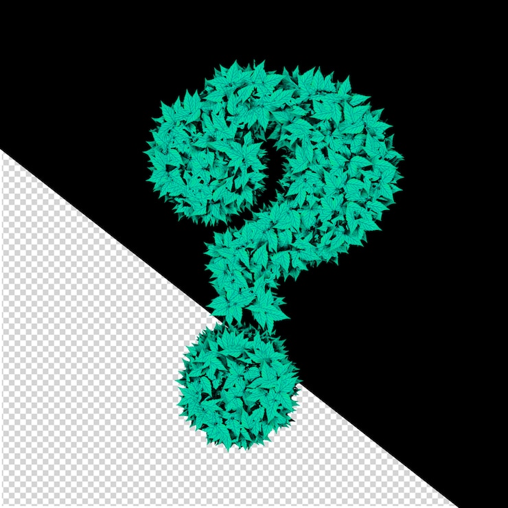 PSD 3d symbol from menthol leaves