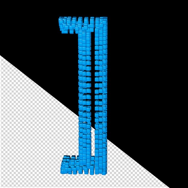 PSD simbolo 3d fatto di cubi blu