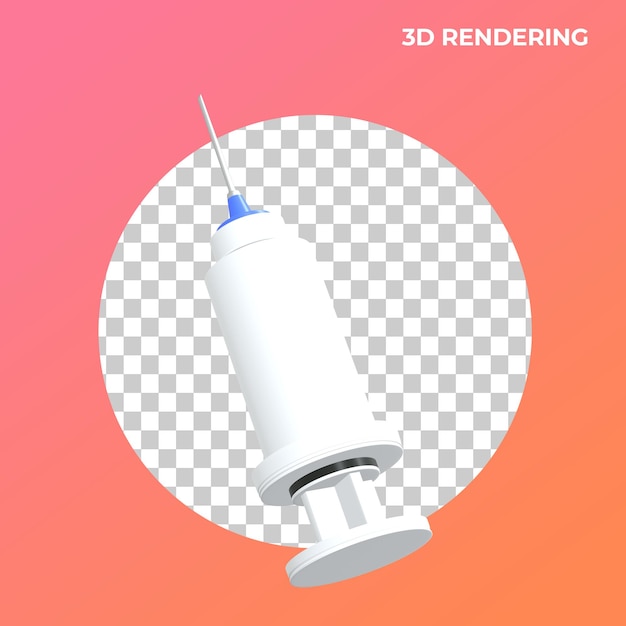 PSD 3d syringe icon premium psd