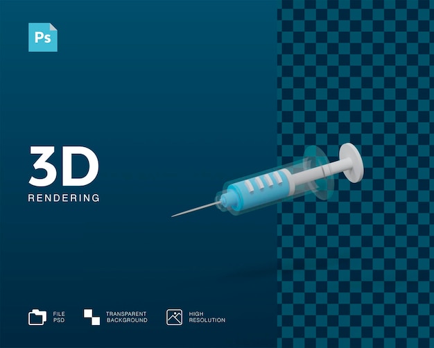 3d иллюстрации шприц