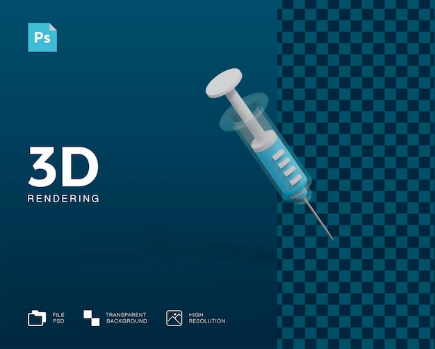 3d syringe illustration